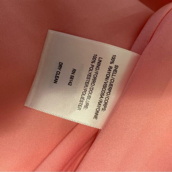 Gal Meets Glam Sarah Sleeveless Midi Dress Rose Coral Floral Print Size 8 - Picture 7 of 8